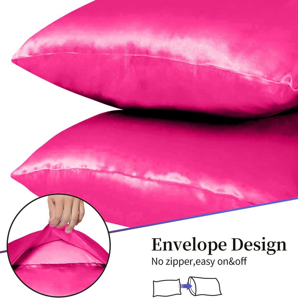 Oussum Silk Soft and Comfortable Pillow Case Cover for Hair and Skin Set of 2 - Picture 7 of 11